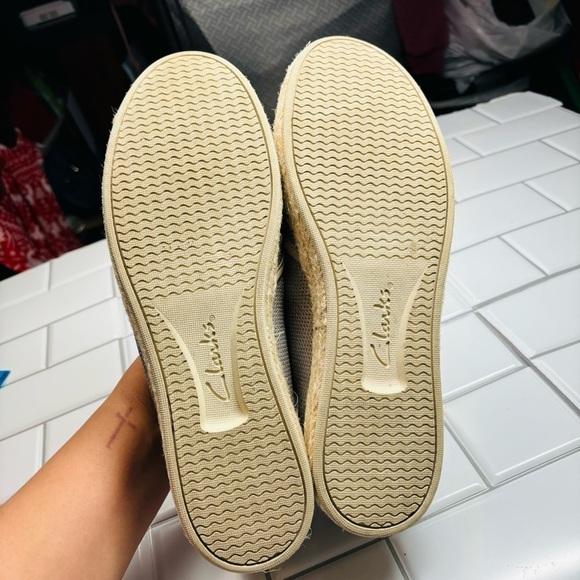 Womens Clarks Azella Theoni Espadrille Slip-on Loafers - Gold Metallic size 12 - Picture 10 of 10